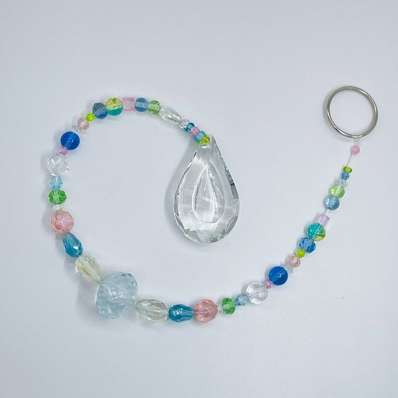 Handmade Other - Handmade Beaded Suncatcher  - Pastel  - Clear Crystal Prism - Hanging Decor